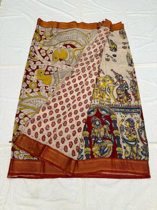 Nellore silk kalamkari sarees