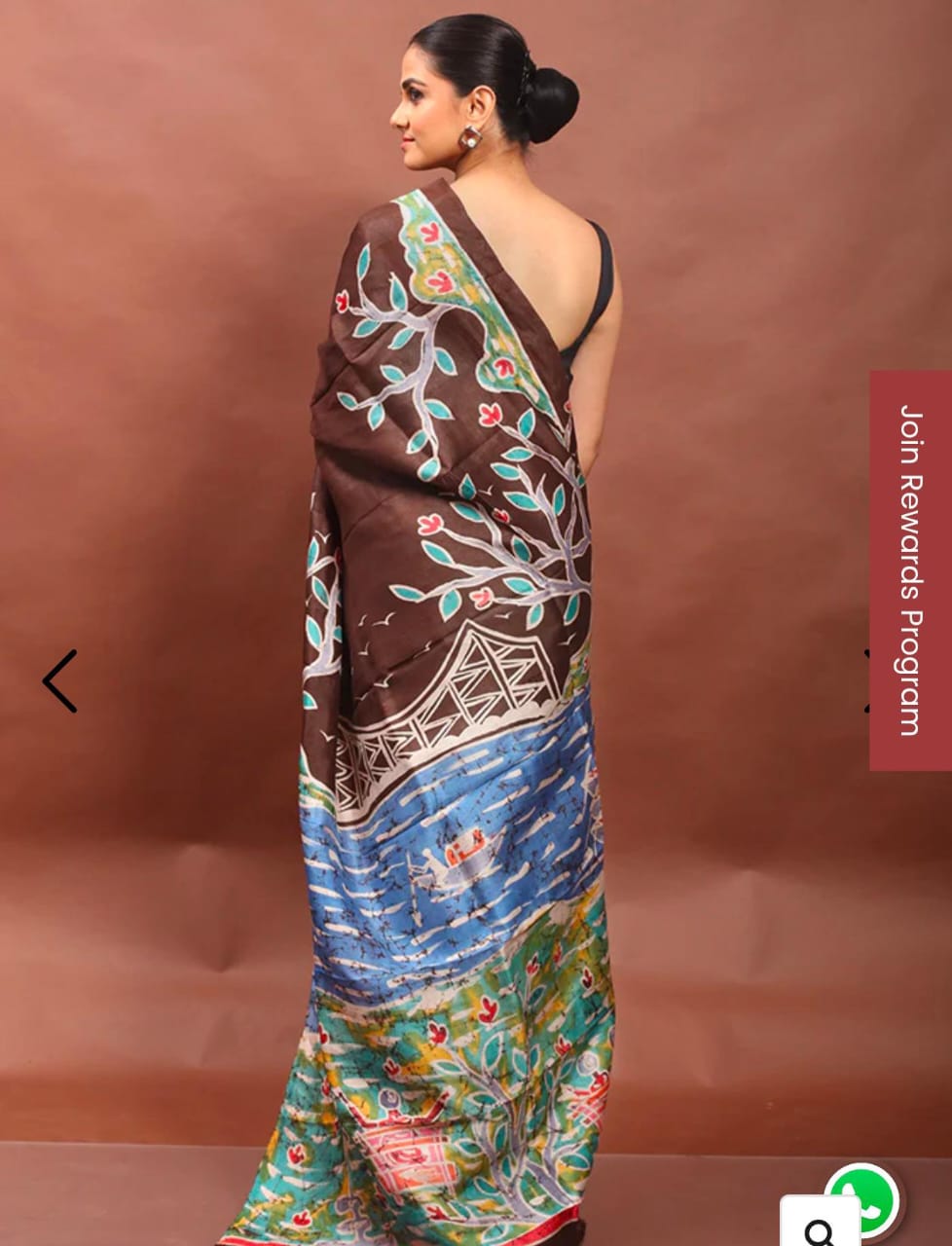 Hand Batik Tussar saree